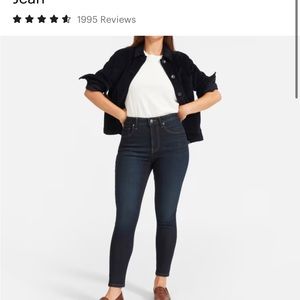 Womens everlane black jeans 25 regular curvy high rise skinny